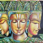 Trimurti – The Hindu Gods Acrylic Painting